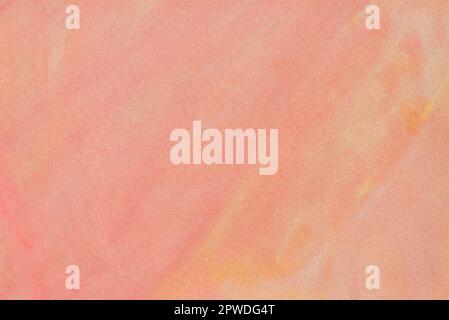 pale orange pink watercolor on paper background texture Stock Photo