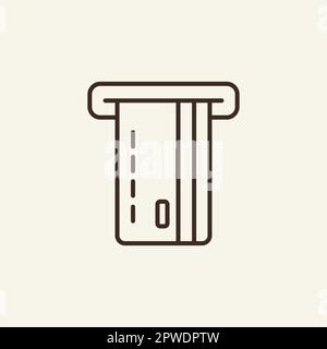 Card reader line icon Stock Vector