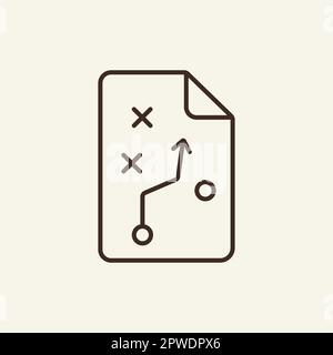 Strategic sheet line icon Stock Vector