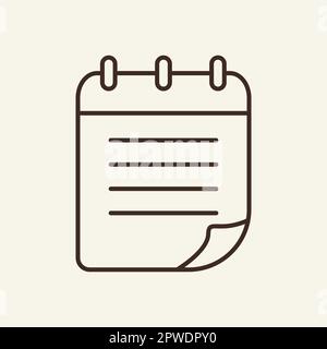 Notebook line icon Stock Vector