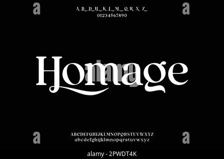 Elegant luxury serif alphabets font vector with alternate Stock Vector
