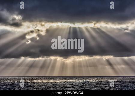 The Netherlands, Westkapelle, North Sea, clouds. Stock Photo