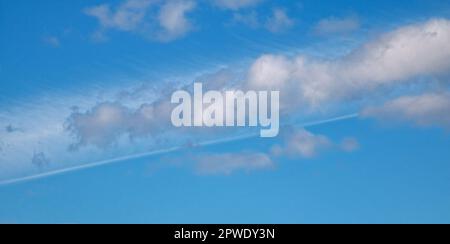 Cloud Formations over the Cheshire Plain, Wales Stock Photo