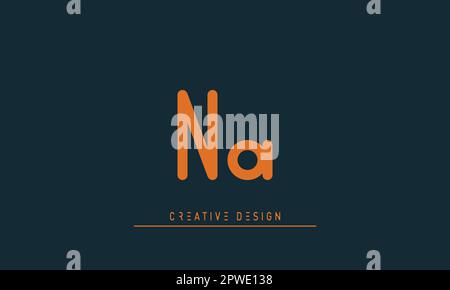 Alphabet letters Modern Creative logo NA , AN Stock Vector