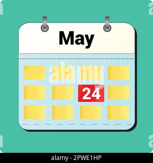 calendar vector drawing, date May 06 on the page Stock Vector