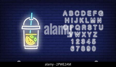 Lemonade neon sign Stock Vector