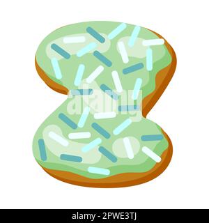 Letter z in donut font vector illustration Stock Vector