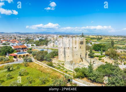 Landscape with Kolossi castle, Limassol, Cyprus Stock Photo