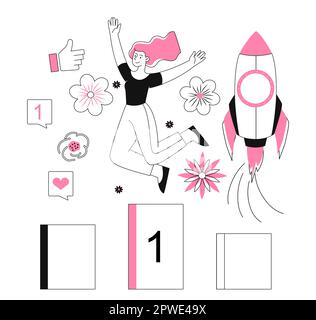 Personal growth concept Stock Vector