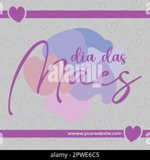 Dia Das Maes Instagram Post Stock Vector