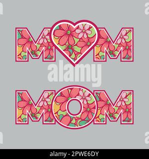 Free vector mom, you are the best Stock Vector