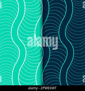 Abstract wave lines pattern background Stock Vector