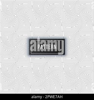 Geometric seamless curved lines hexagon pattern background Stock Vector