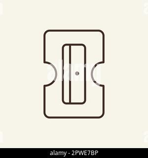 Sharpener line icon Stock Vector