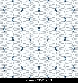 Seamless Thai ornamental pattern with wavy curved lines Stock Vector