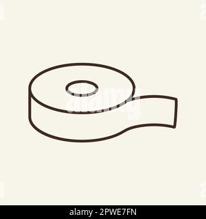 Scotch tape line icon Stock Vector