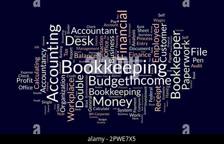 Premium Vector  Word cloud background concept for bookkeeping financial  budget business transaction credit of payment double check vector  illustration