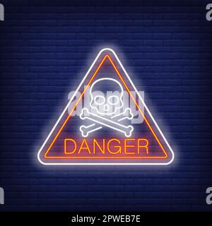 Toxic neon sign Stock Vector