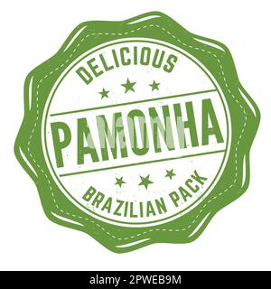 Pamonha grunge rubber stamp on white background, vector illustration Stock Vector