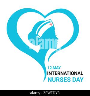 International Nurses Day vector illustration. May 12. Suitable for greeting card, poster and banner Stock Vector