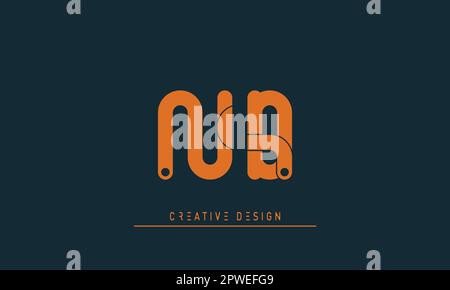 Alphabet letters Modern Creative logo ND , DN Stock Vector