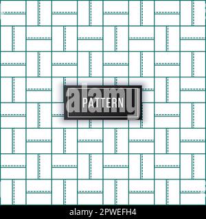 Black and white Brick basket weave pattern background Stock Vector