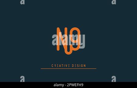 Alphabet letters Modern Creative logo NG , GN Stock Vector