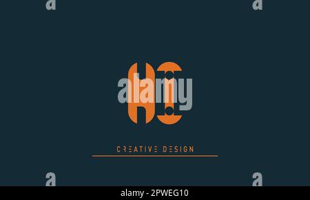 Alphabet letters Modern Creative logo NI , IN Stock Vector