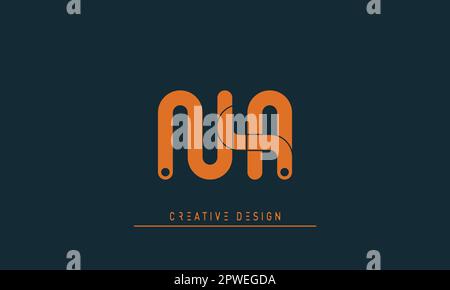 Alphabet letters Modern Creative logo NA , AN Stock Vector