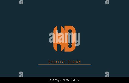 Alphabet letters Modern Creative logo ND , DN Stock Vector