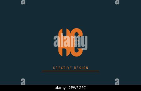Alphabet letters Modern Creative logo NE , EN Stock Vector