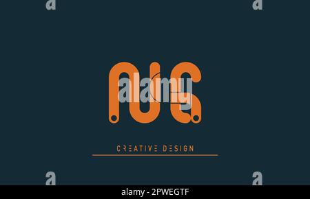 Alphabet letters Modern Creative logo NE , EN Stock Vector