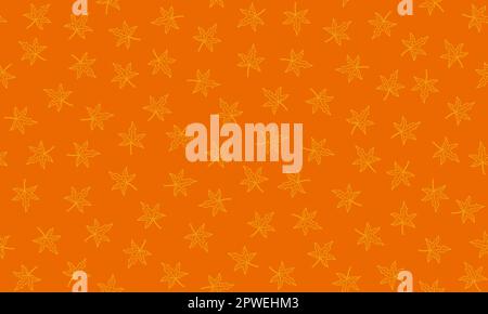 Vector background of four-way continuous seamless maple leaf pattern Stock Vector