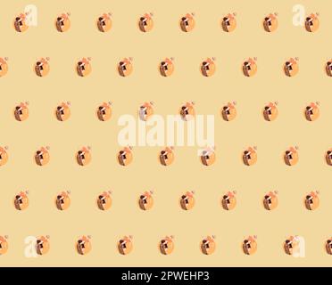Skateboarding motion character texture four-way continuous seamless vector illustration Stock Vector