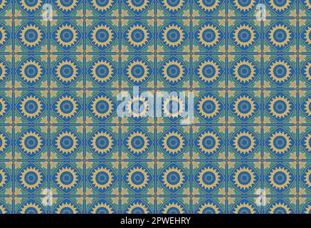 Vintage four-square continuous vector background pattern Stock Vector