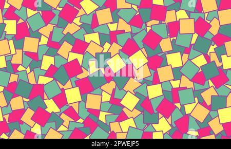 Vector background of four-way continuous and seamless stylish squares Stock Vector