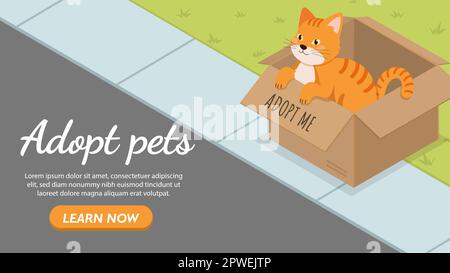 Adopt pets isometric Stock Vector