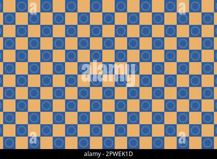 A four-square continuous vector background pattern with a square shape Stock Vector