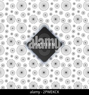Geometric seamless pattern with circle and polka dots Stock Vector