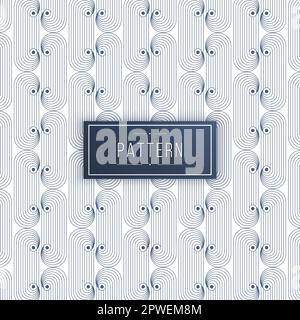 Abstract geometric curve lines seamless pattern background Stock Vector