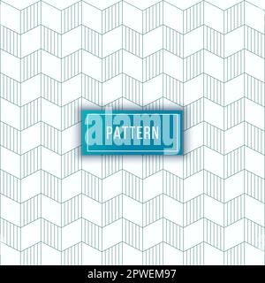 Chevron geometric Pattern with square lines in Linear Grids Stock Vector