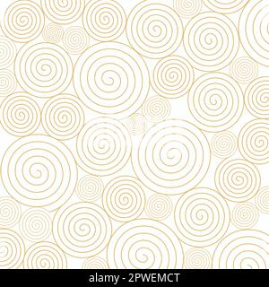 Abstract spiral circle swirls Seamless pattern background. Stock Vector ...
