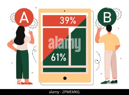 Split testing concept Stock Vector