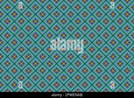 Stylish four-square continuous vector background pattern Stock Vector