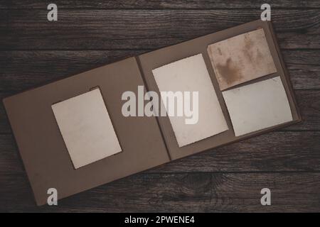 Retro Blank Photo Frames Album Vintage Scrapbook Elements Isolated White  Stock Photo by ©frenta 442816238