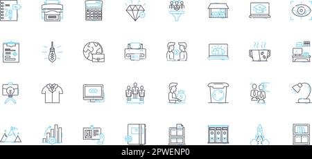Vital industry linear icons set. Healthcare, Pharmaceuticals, Medical devices, Biotechnology, Life sciences, Hospitals, Clinics line vector and Stock Vector
