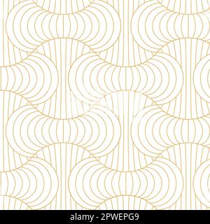 abstract seamless pattern with geometric circle line Stock Vector