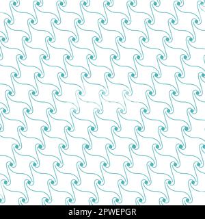 Abstract spiral lines geometric seamless pattern background Stock Vector