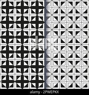 Abstract geometric Seamless Black and white pattern. Scandinavian design. Simple and modern tile Stock Vector