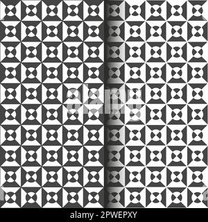 Abstract geometric Seamless Black and white pattern. Scandinavian design. Simple and modern tile Stock Vector